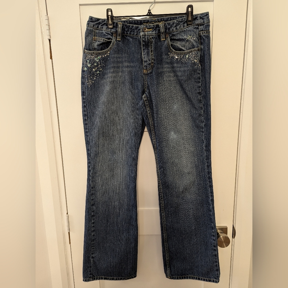 Esprit Women's Boot Cut Embroidered Y2K Jeans